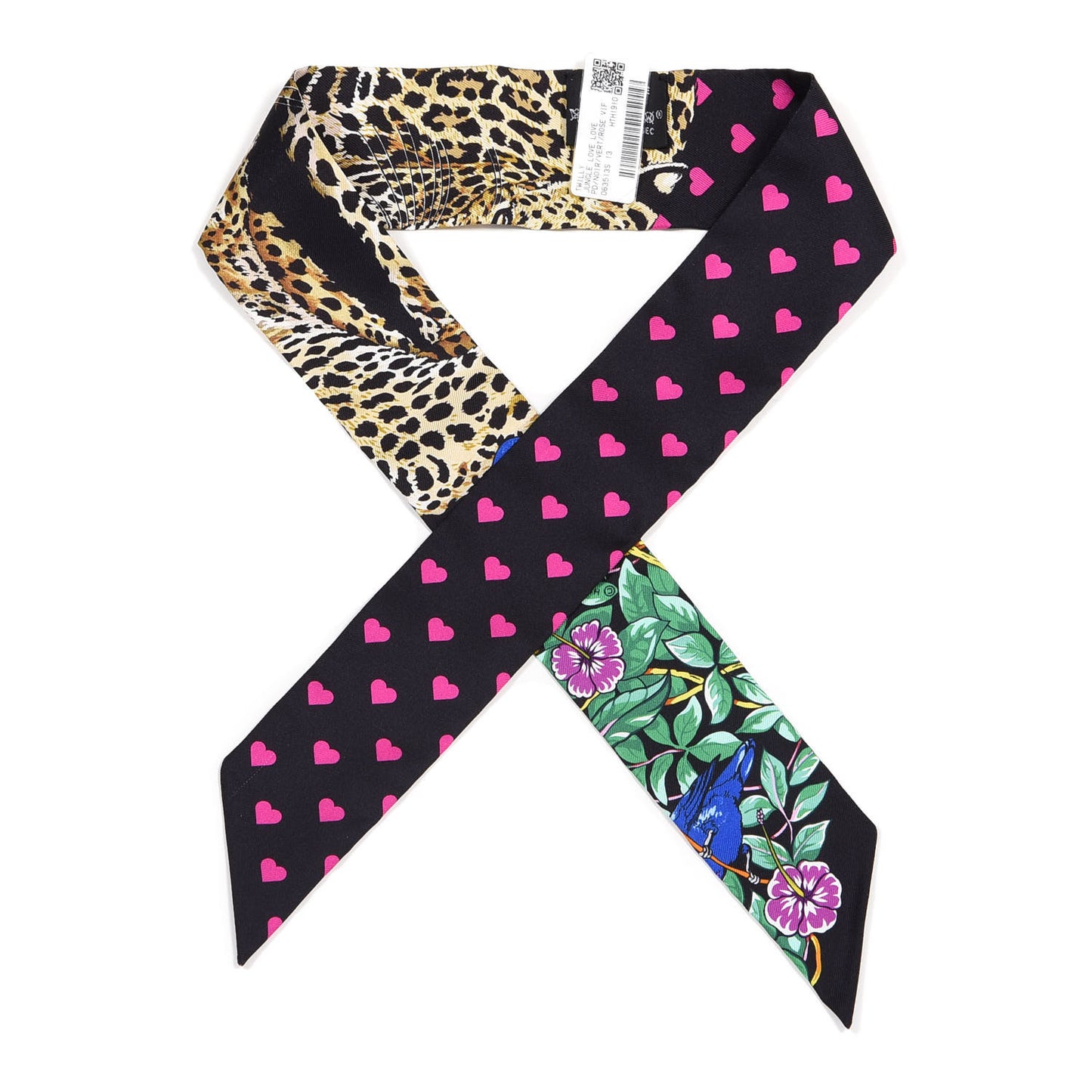 Silk Jungle Love Love Twilly Black Vert Rose Vif