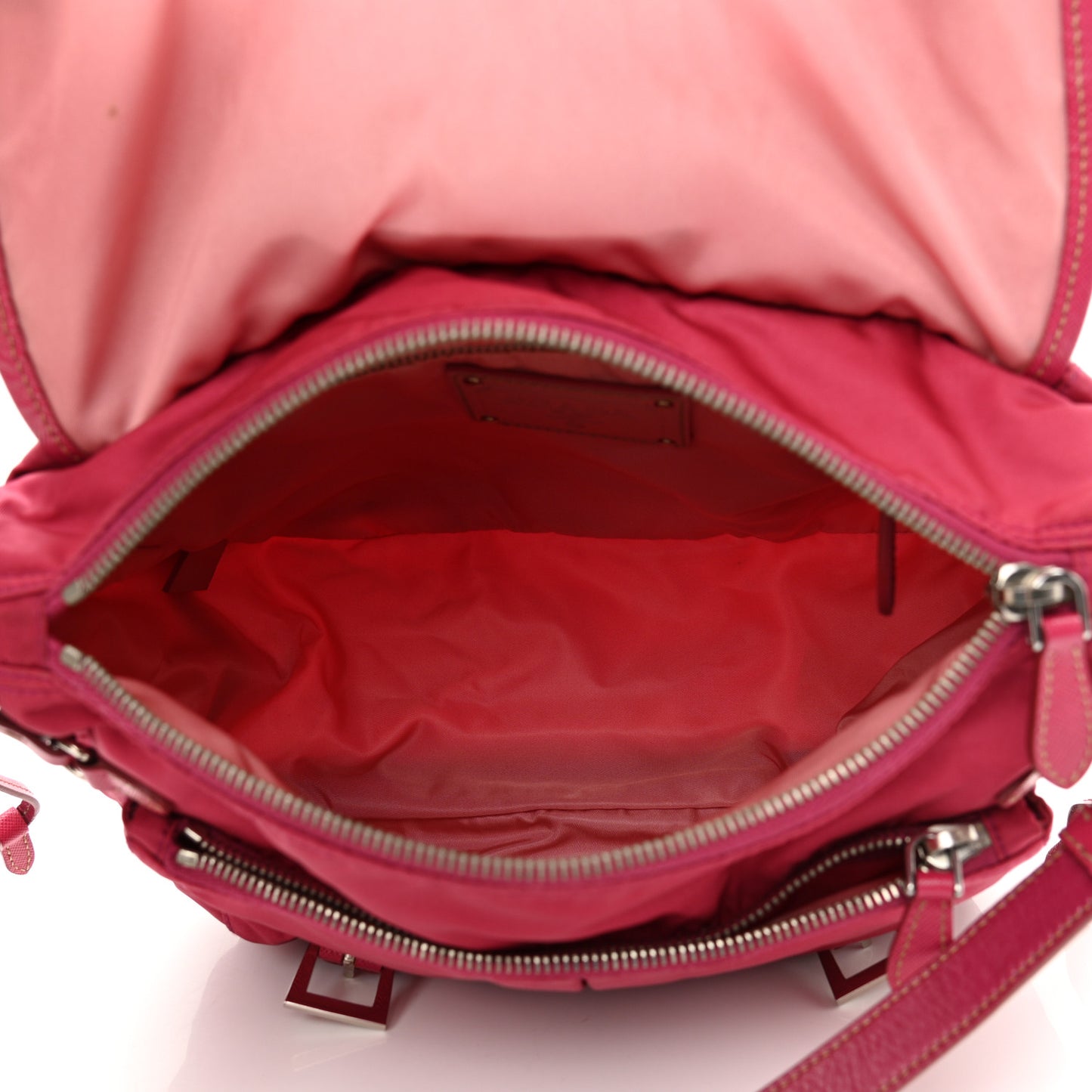 Tessuto Nylon Saffiano Messenger Bag Ibisco