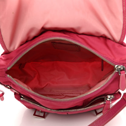 Prada Tessuto Nylon Saffiano Messenger Bag Ibisco 5 of 16