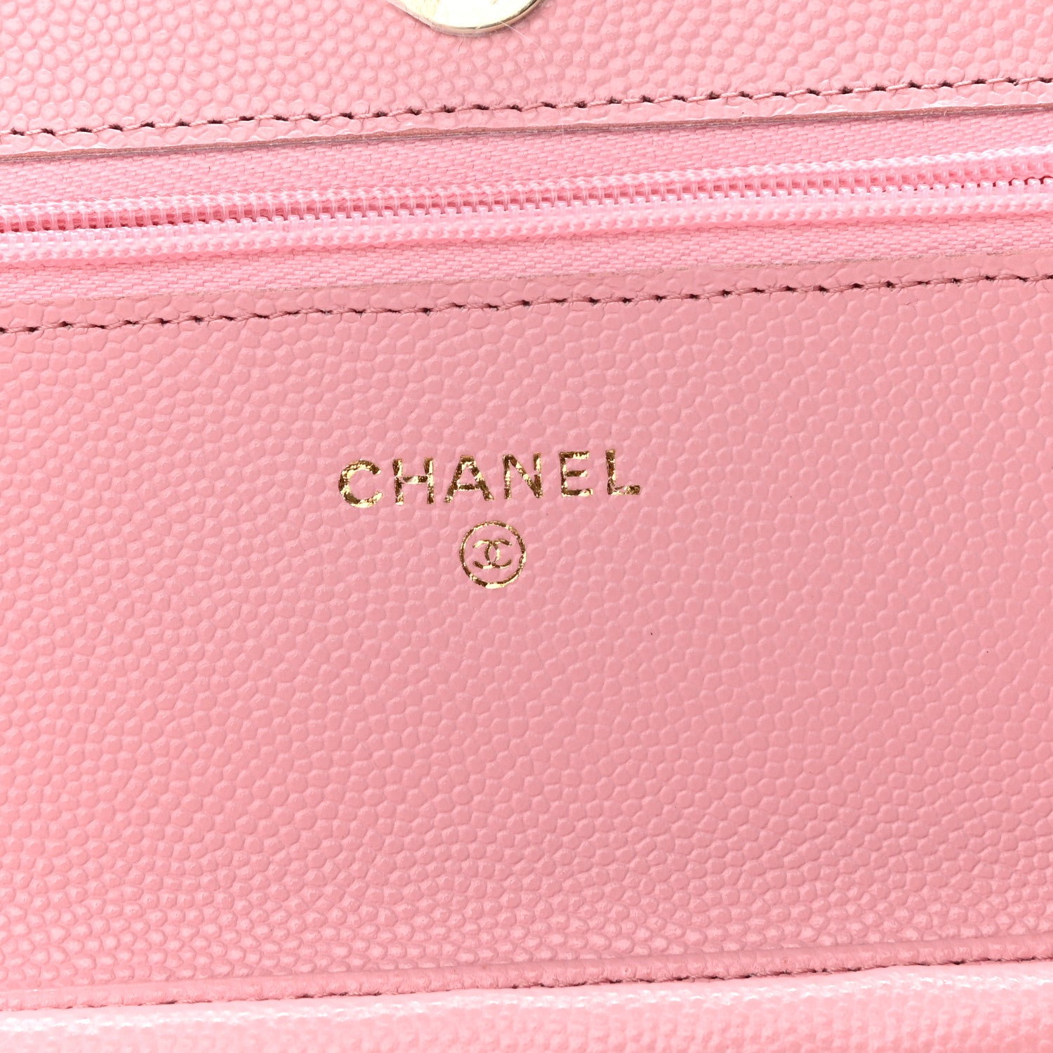 Chanel Caviar Quilted Wallet on Chain WOC Light Pink 5 of 11