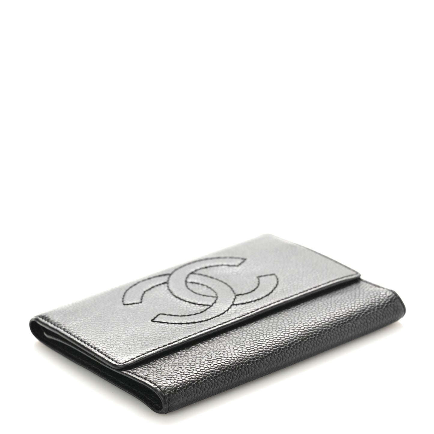 Caviar Timeless CC Flap Wallet Black