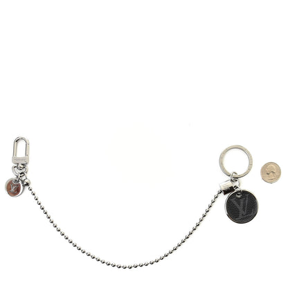 Louis Vuitton Calfskin Monogram Eclipse ID Pocket Key Chain Bag Charm and Key Holder 2 of 4