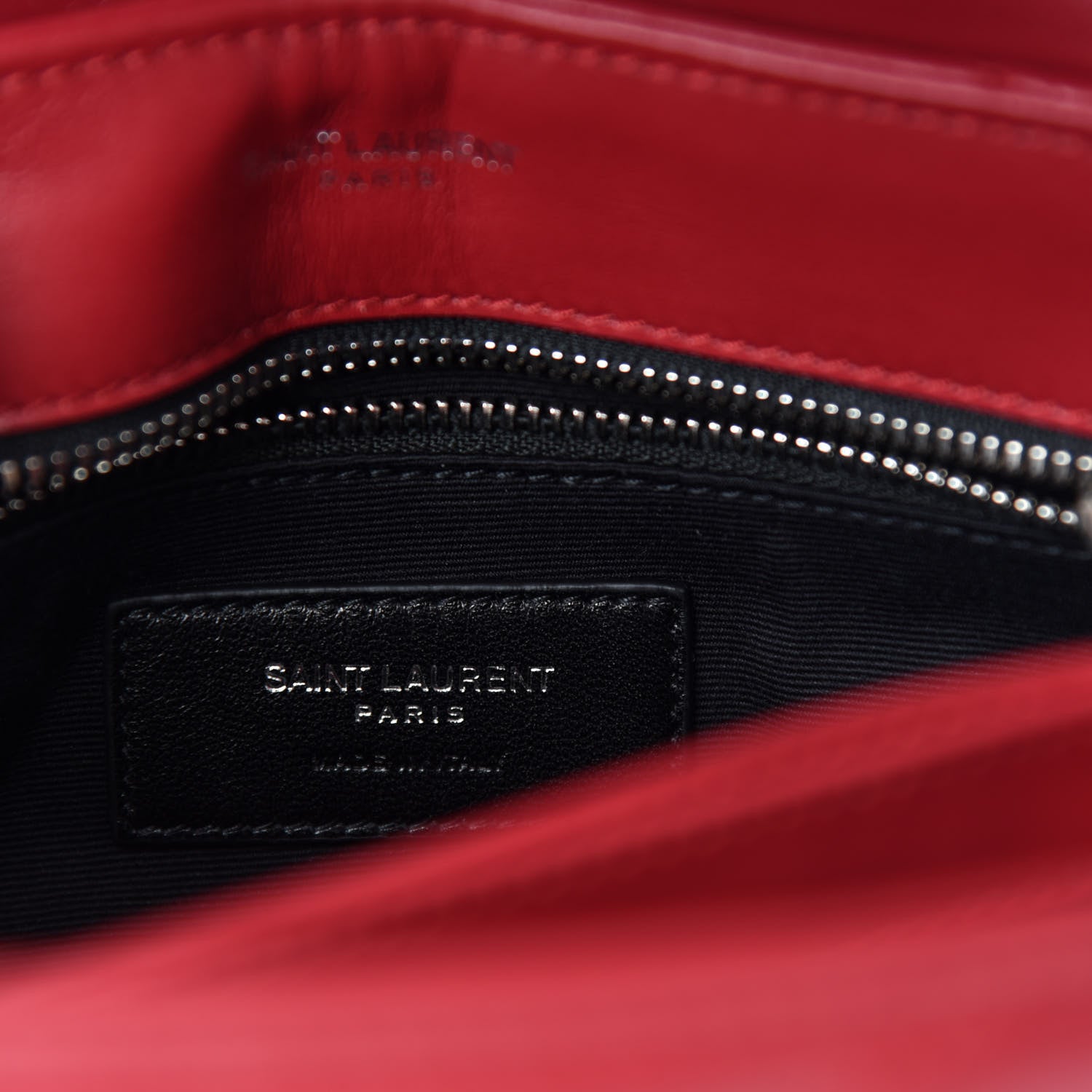 Saint Laurent Calfskin Y Quilted Monogram Toy Loulou Crossbody Bag New Lipstick 8 of 12