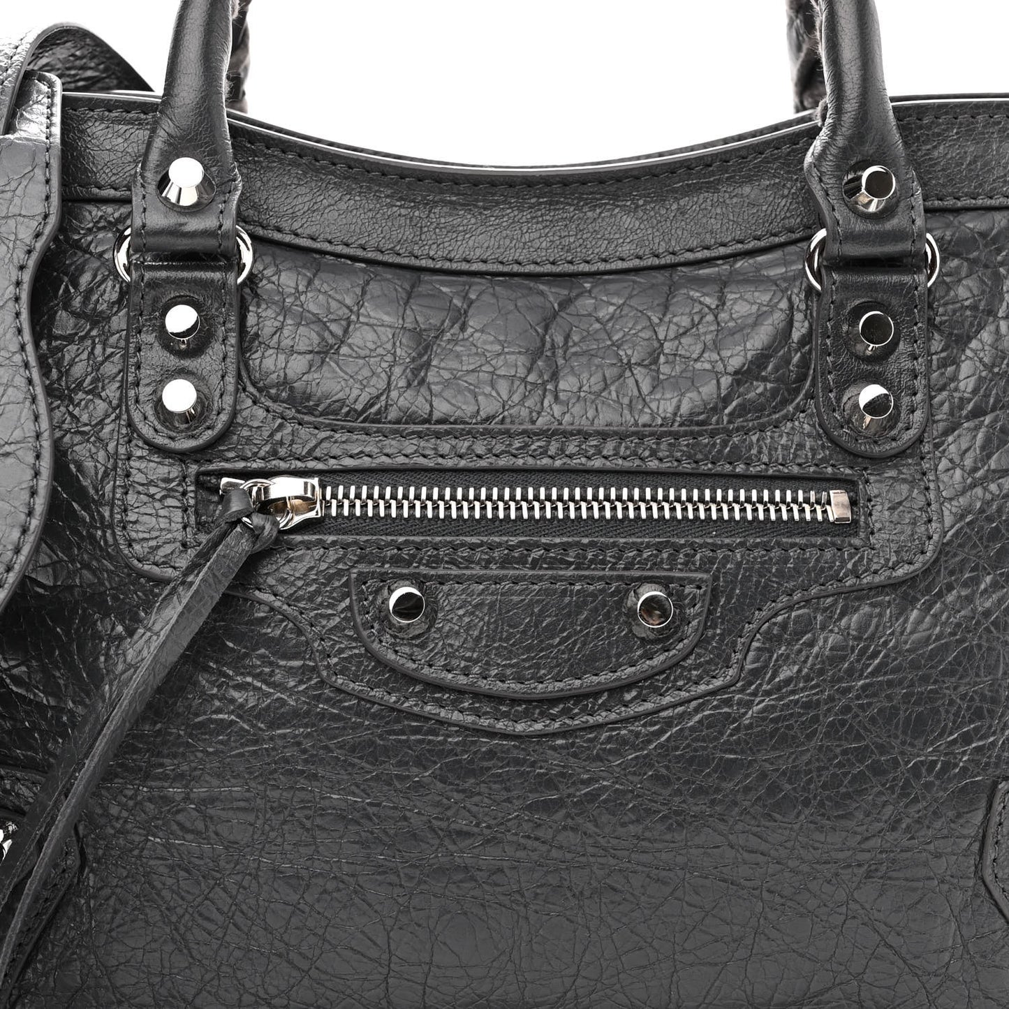 Agneau Classic Silver Hardware S City Gris Fossile