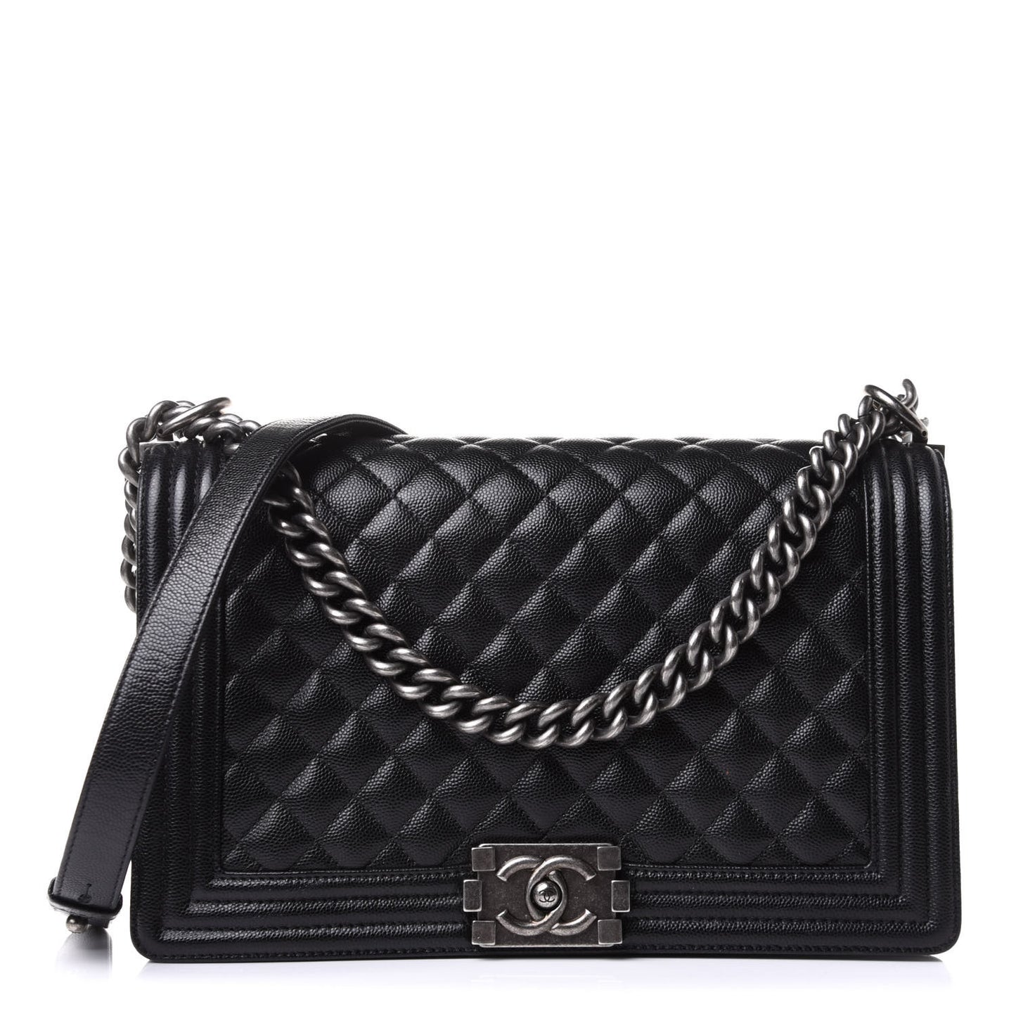 Caviar Quilted New Medium Boy Flap Black