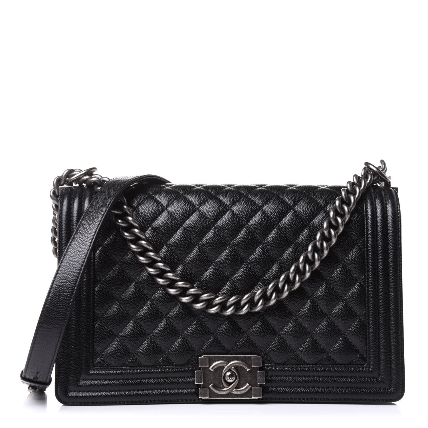 Chanel Caviar Quilted New Medium Boy Flap Black 1 of 12