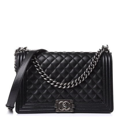 Chanel Caviar Quilted New Medium Boy Flap Black 1 of 12