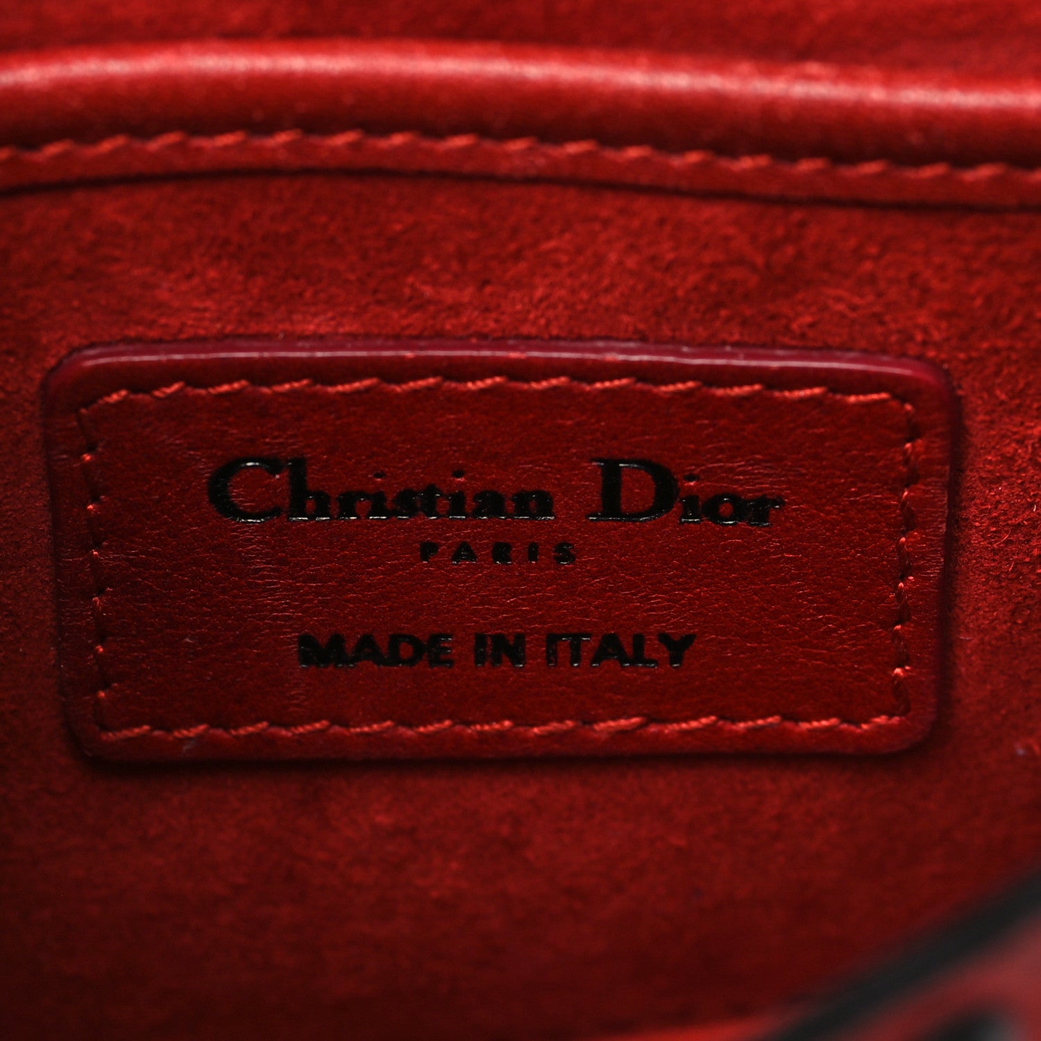 Christian Dior Calfskin Embossed Cannage Studded Mini J'Adior Chain Flap Bag Red 6 of 8