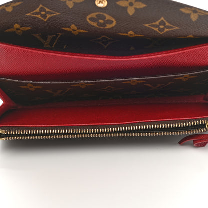 Louis Vuitton Monogram Emilie Wallet Red 5 of 10