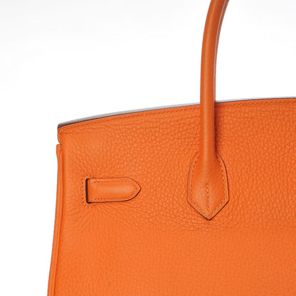 Hermes Taurillon Clemence Birkin 35 Orange 26 of 31