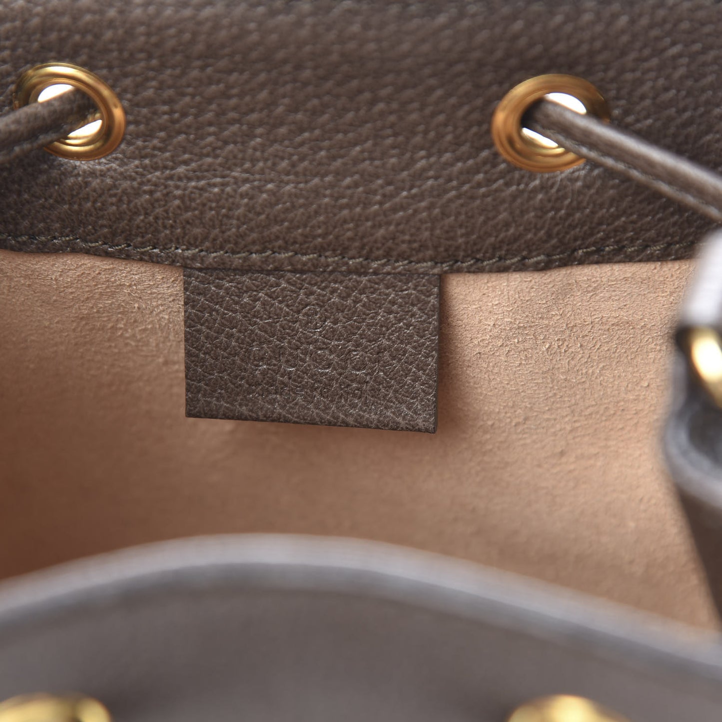 GG Supreme Monogram Web Mini Ophidia Bucket Bag Brown