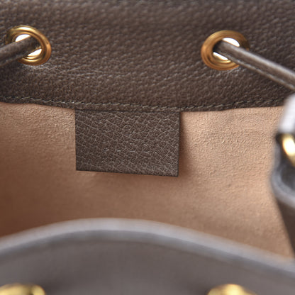 Gucci GG Supreme Monogram Web Mini Ophidia Bucket Bag Brown 5 of 9