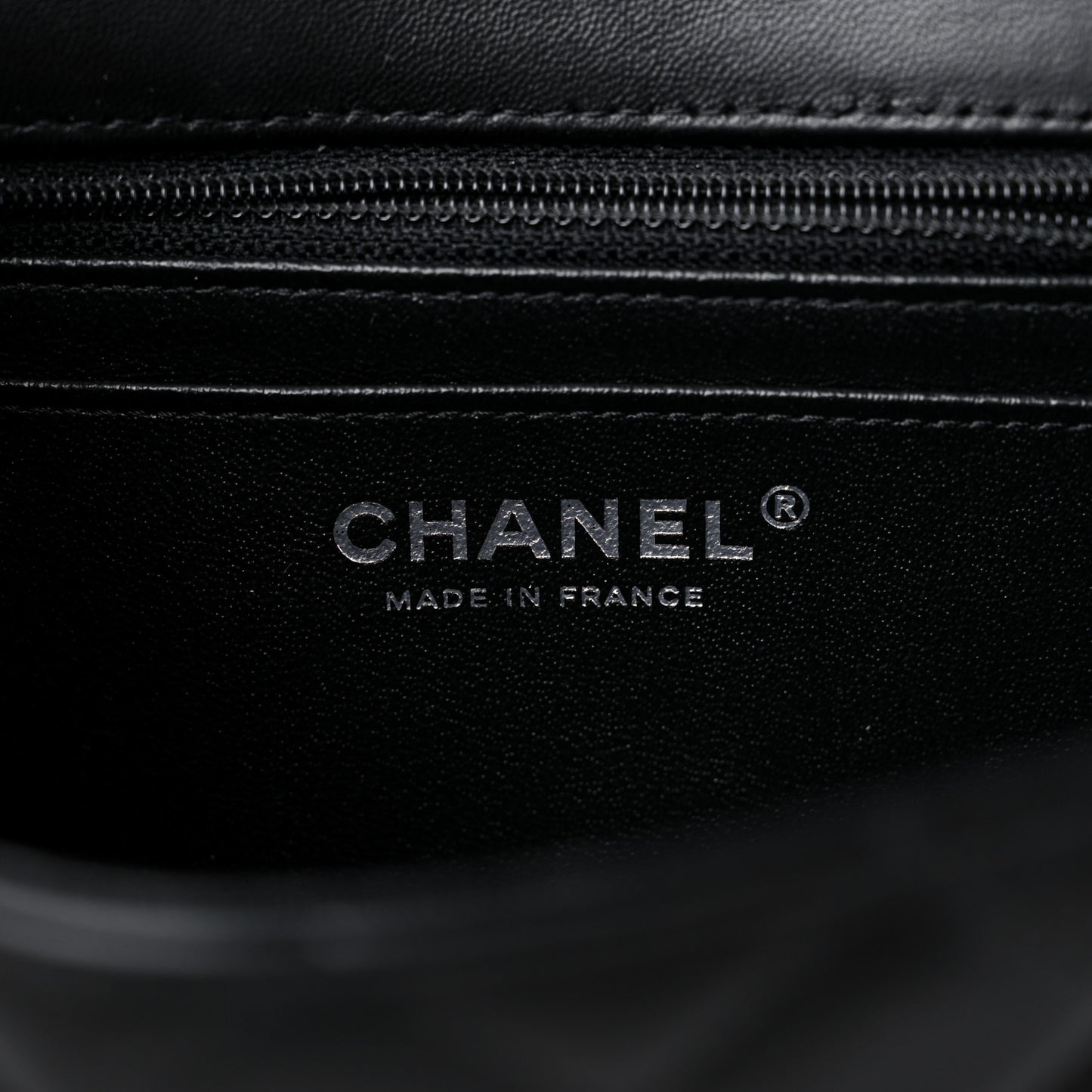 Lambskin Quilted Mini Rectangular Flap Black