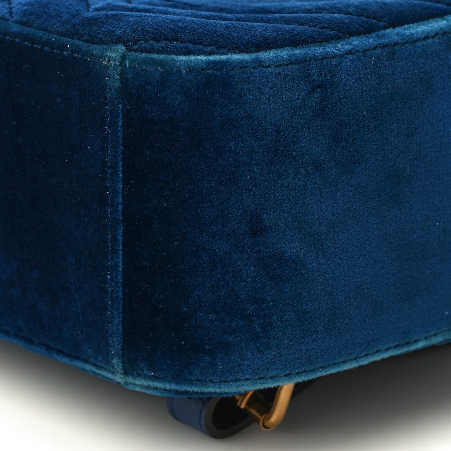 Velvet Matelasse GG Marmont Dome Backpack Cobalt Blue