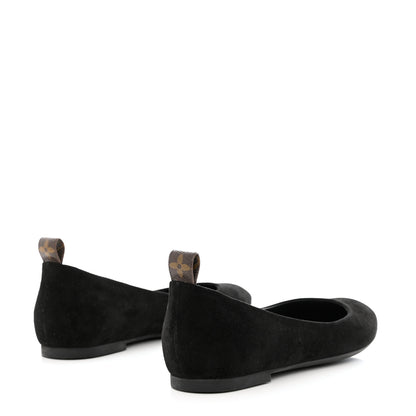 Louis Vuitton Suede Monogram Uniformes Ballet Flats 40 Black 4 of 10