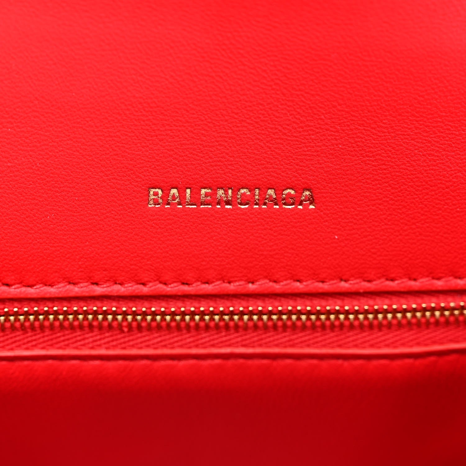 Balenciaga Shiny Box Calfskin Small Hourglass Top Handle Bag Bright Red 6 of 9
