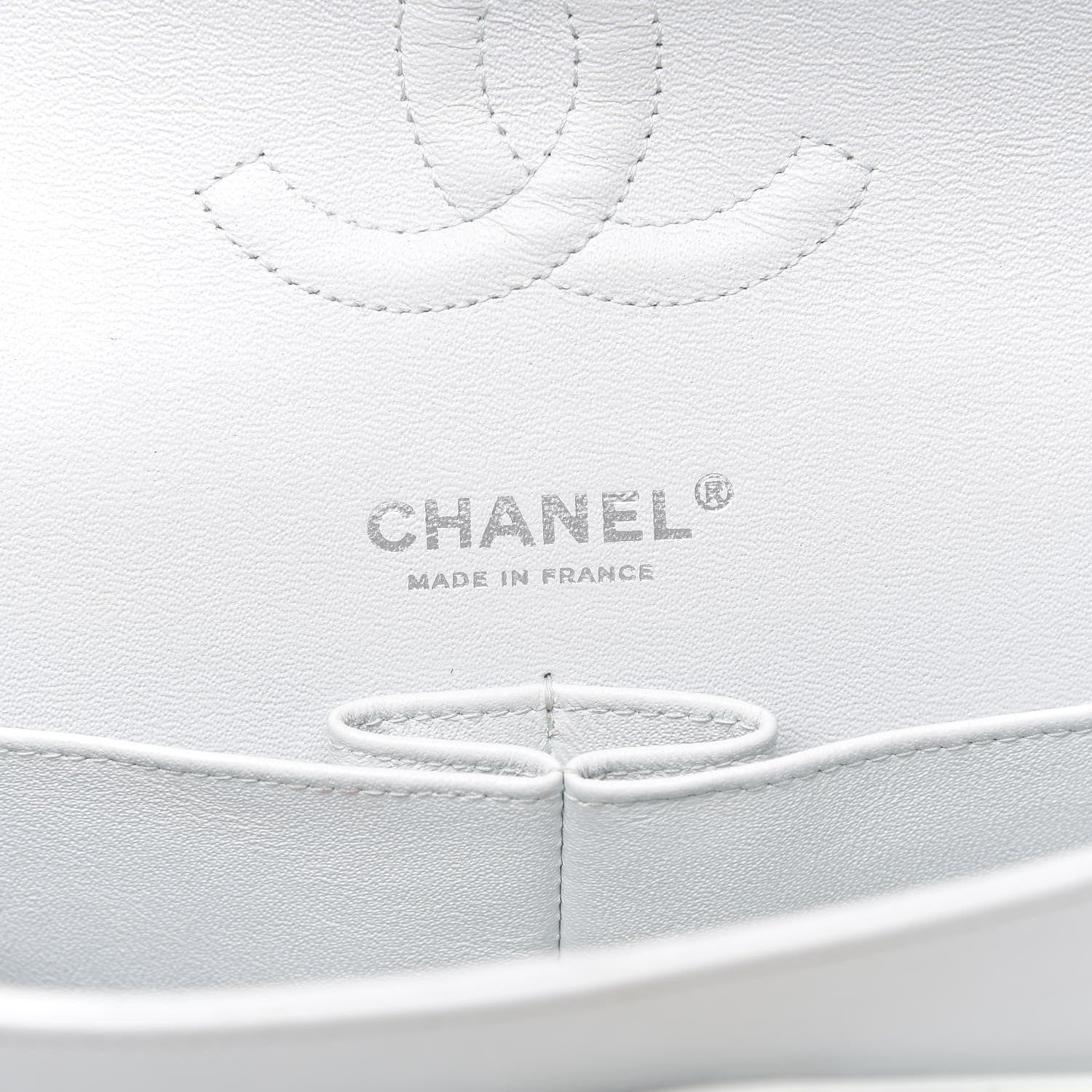 Chanel Patent Quilted Medium Double Flap Dark White 6 of 14