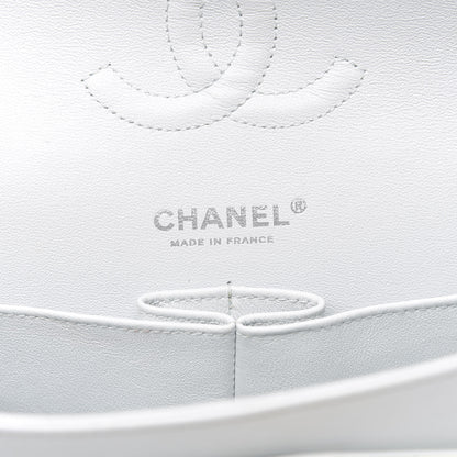 Chanel Patent Quilted Medium Double Flap Dark White 6 of 14