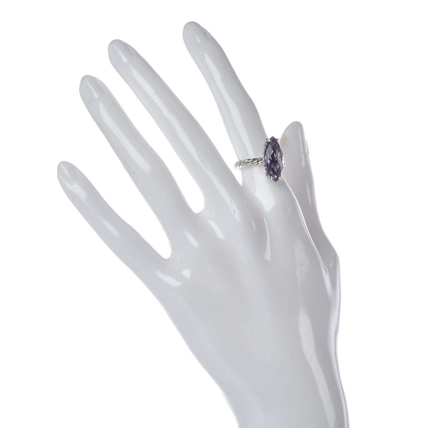 Sterling Silver Amethyst Marquise Ring 49 5