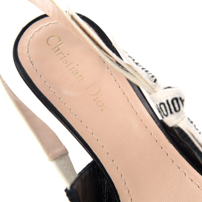 Christian Dior Technical Canvas Ribbon J Adior Slingback 65mm Pumps 40 Black 8 of 10