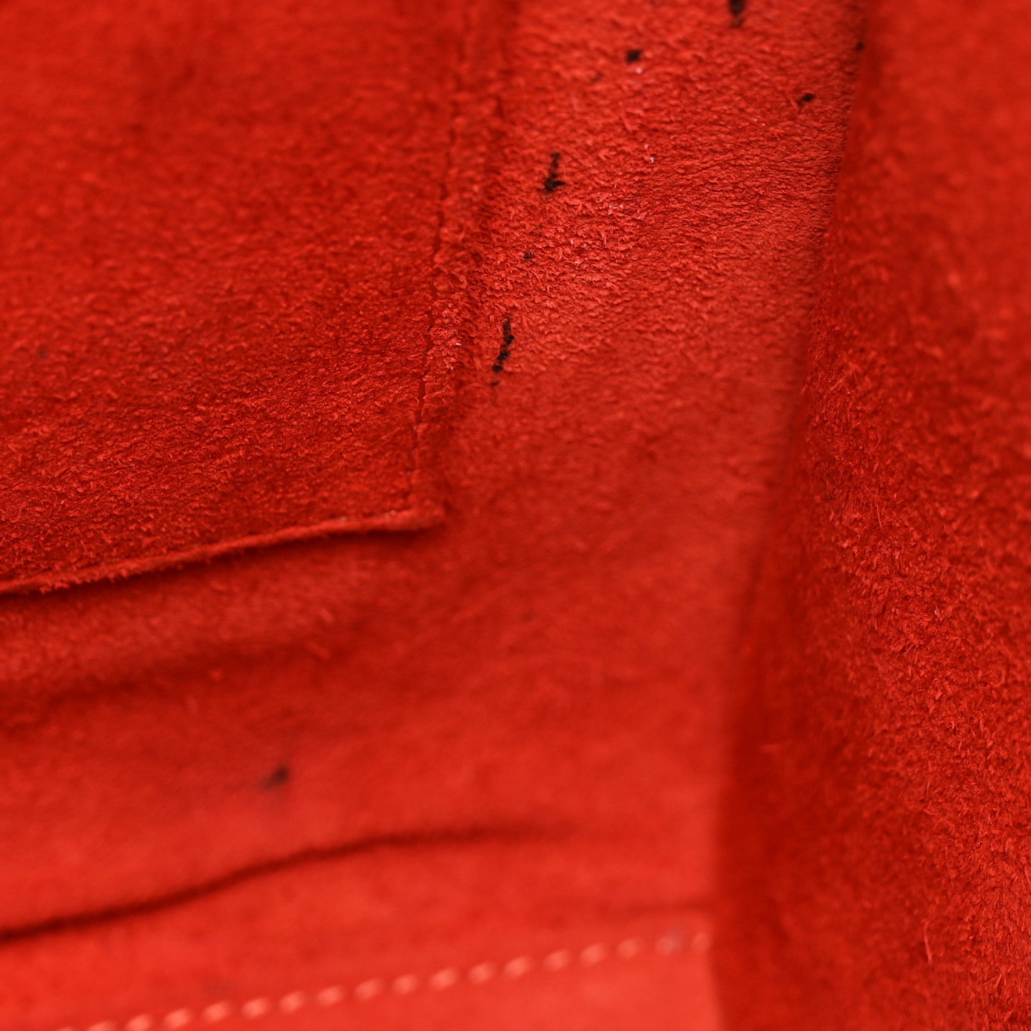 Celine Drummed Calfskin Micro Luggage Vermillion 1877294