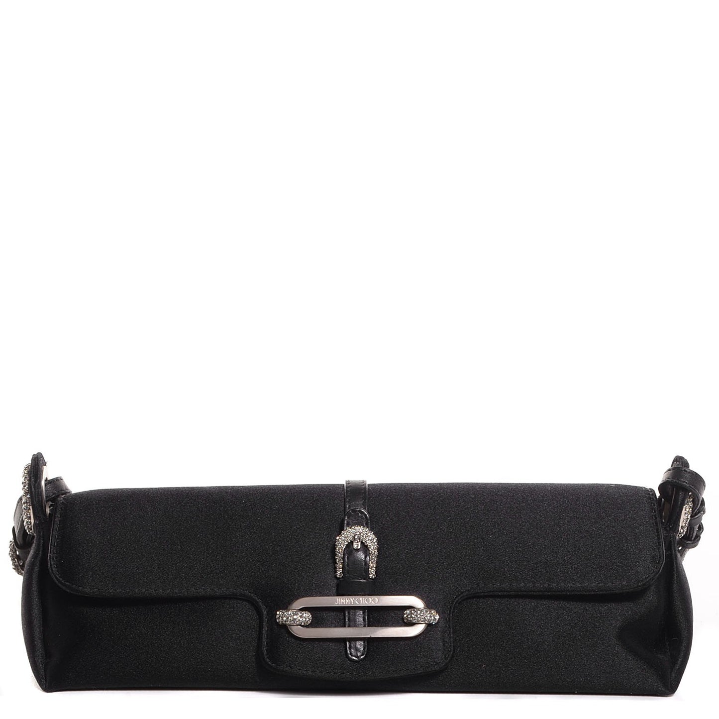 Satin Swarovski Crystal Tulita Evening Bag Black