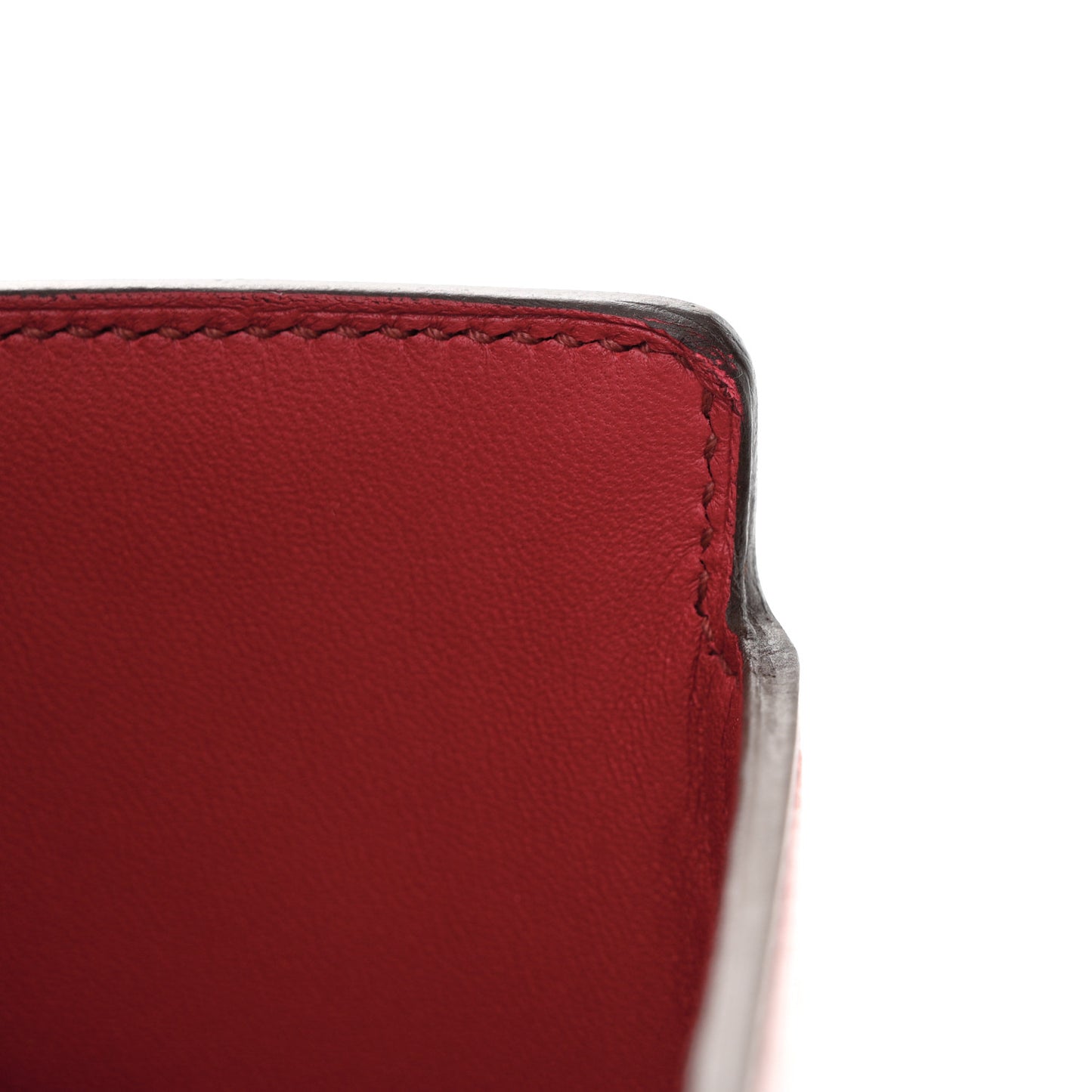 Villandry Calfskin Cinhetic Boxy Top Handle Bag Rubis