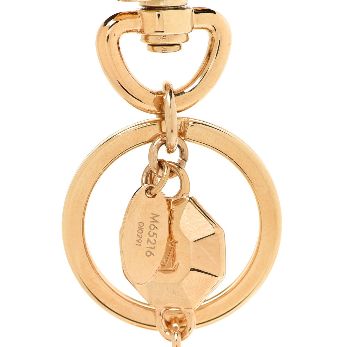 LV Facettes Bag Charm Key Holder Gold