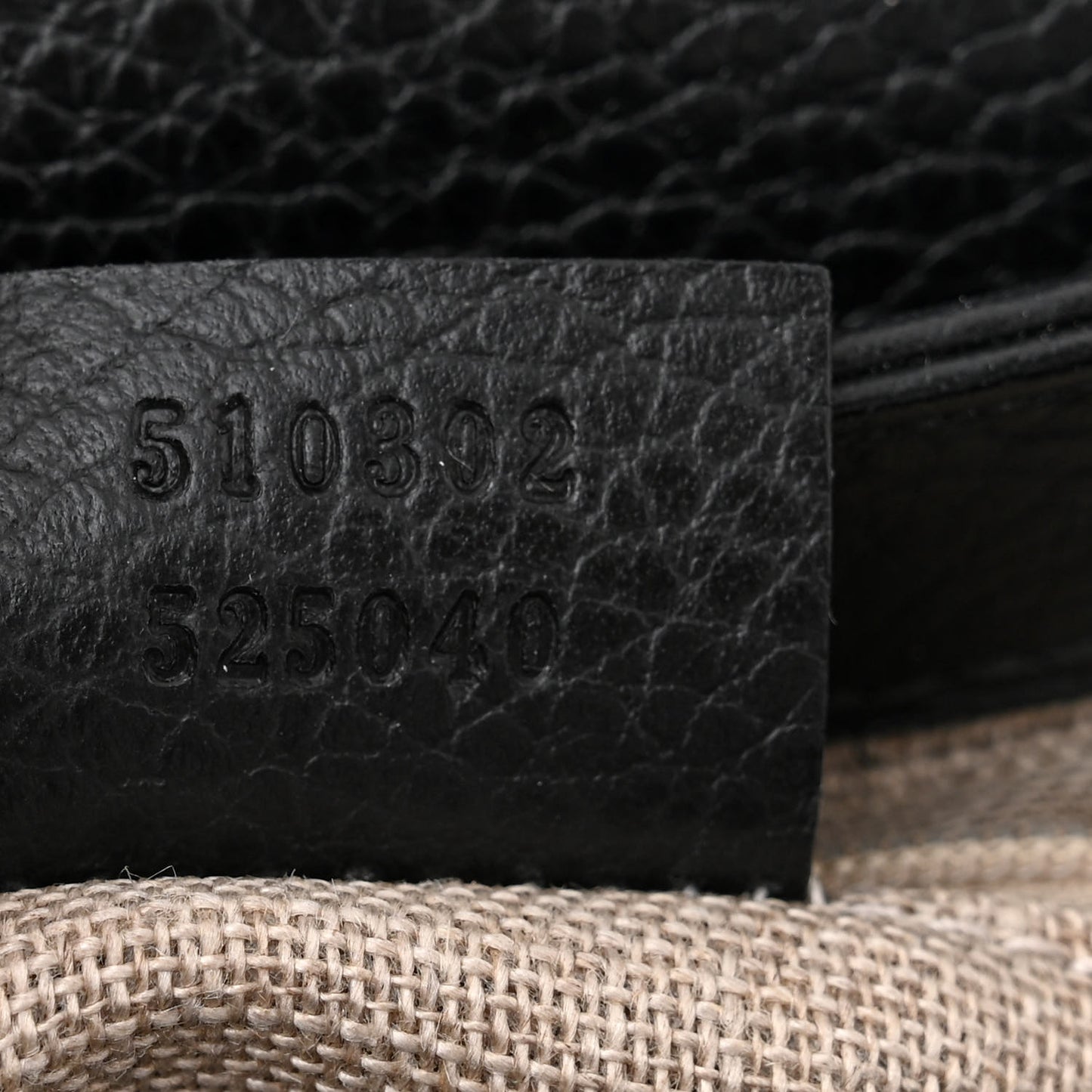 Dollar Calfskin Interlocking G Top Handle Shoulder Bag Black