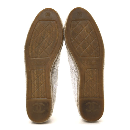 Chanel Patent Sequin CC Espadrilles 39 White 7 of 11
