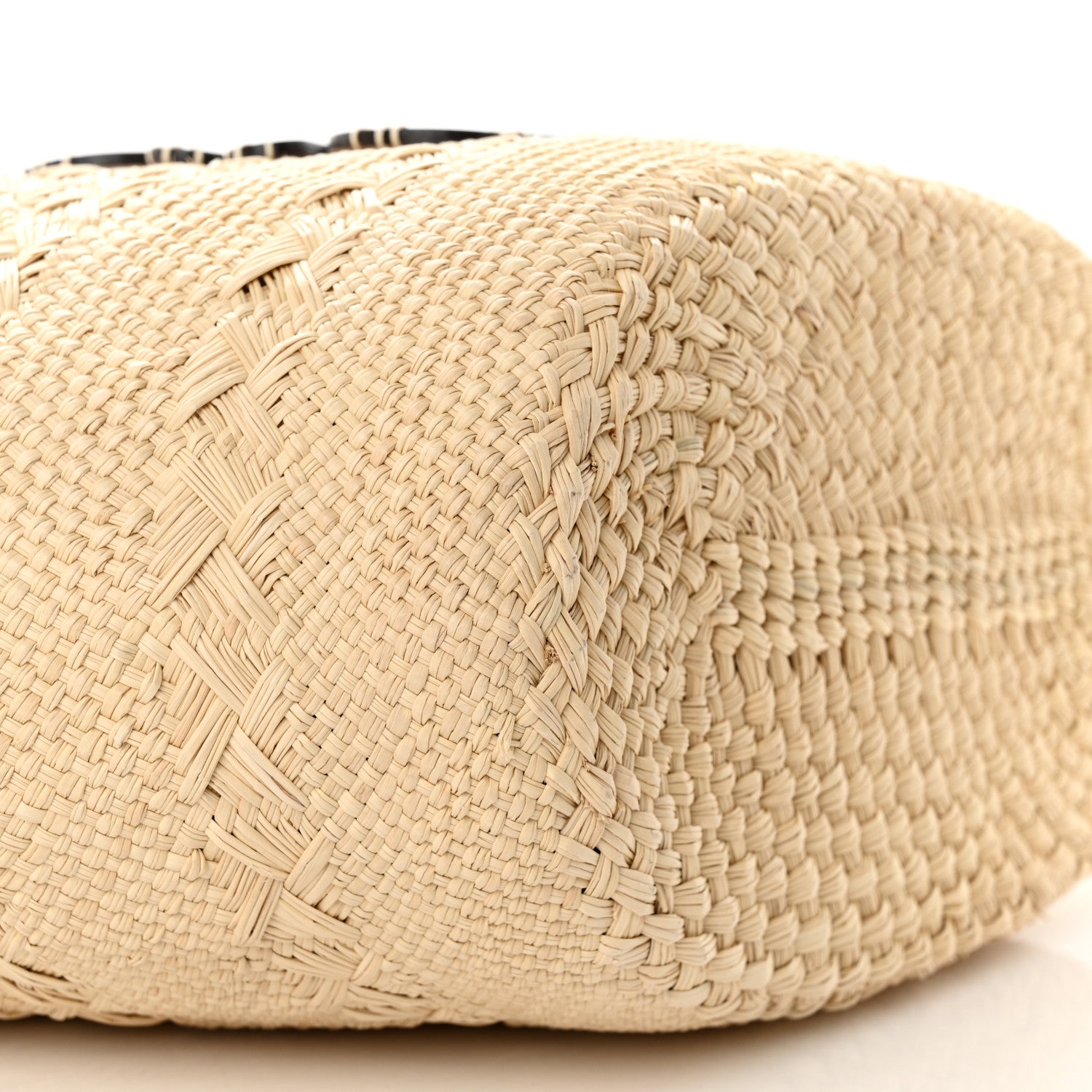 Loewe Iraca Palm Calfskin Medium Anagram Basket Bag Natural Tan 9 of 10
