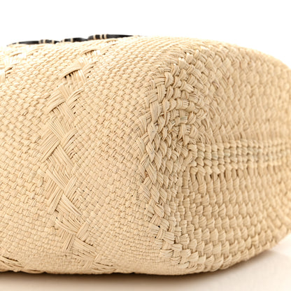 Loewe Iraca Palm Calfskin Medium Anagram Basket Bag Natural Tan 9 of 10
