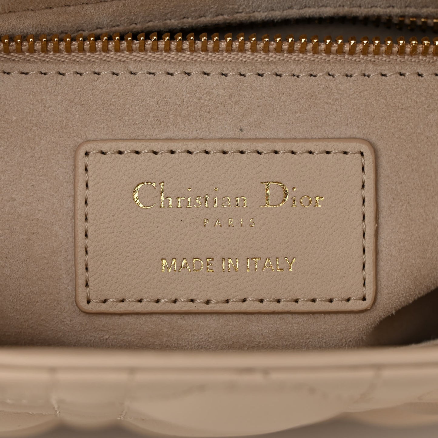 Lambskin Cannage Small My ABCDior Lady Dior Beige