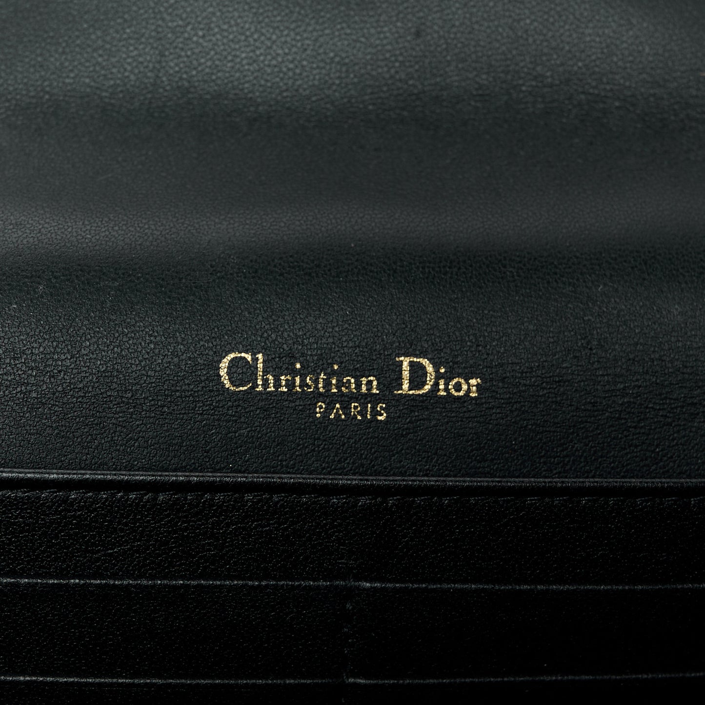 Lambskin Cannage Lady Dior Chain Pouch Black