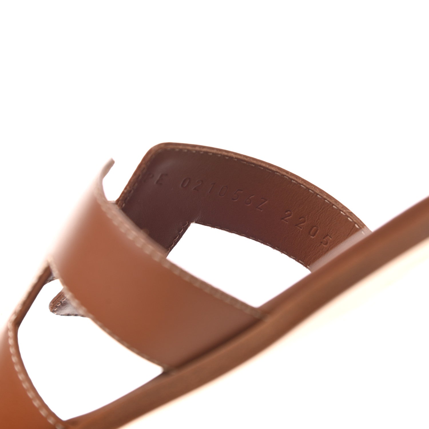 Hermes Box Calfskin Oran Sandals 38.5 Gold 8 of 10
