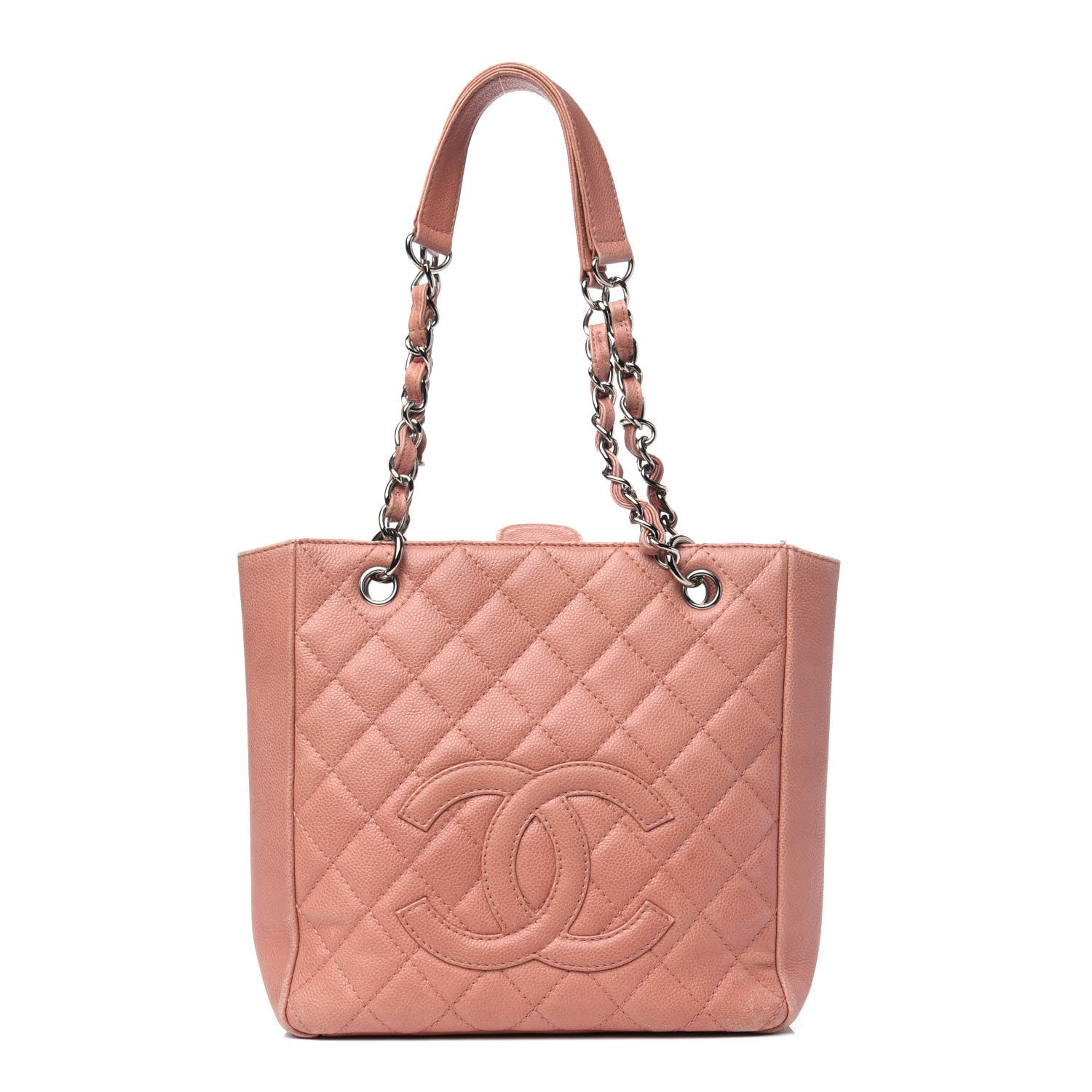 Chanel Caviar Quilted Petit Shopping Tote PST Pink 1 of 22