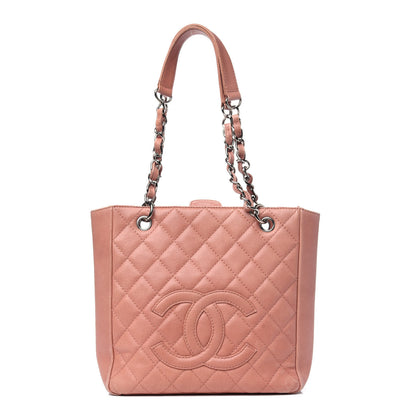 Chanel Caviar Quilted Petit Shopping Tote PST Pink 1 of 22
