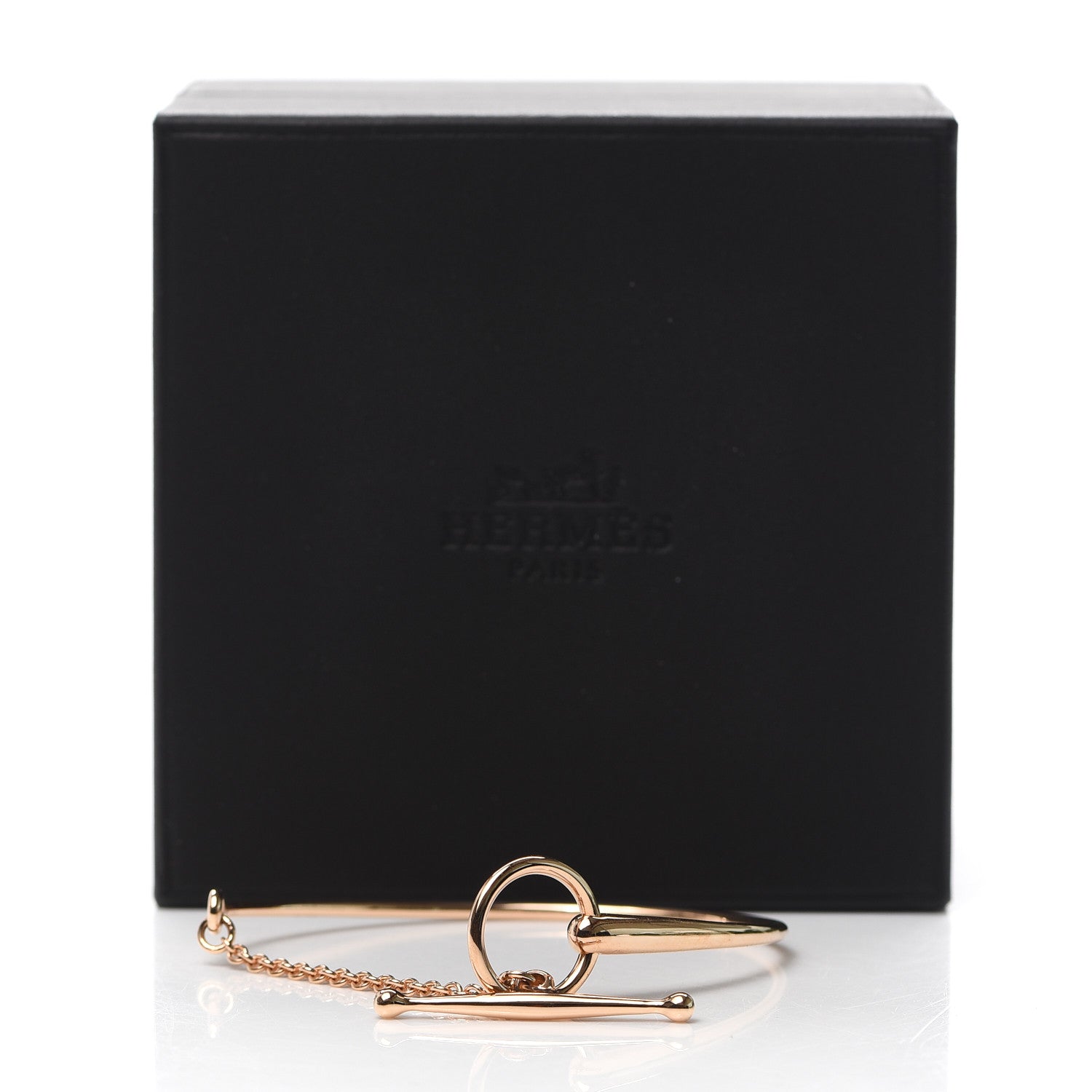Hermes 18K Rose Gold Filet d'Or Bracelet LG 5 of 5