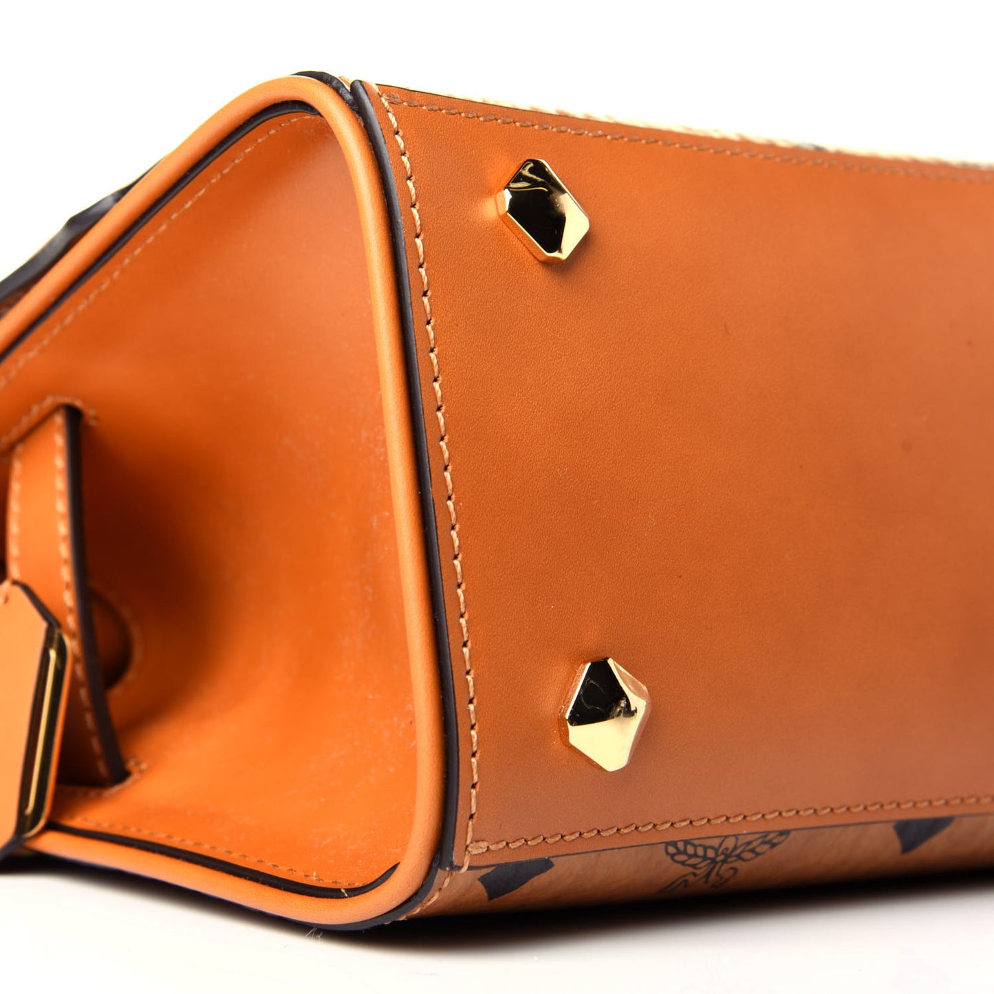 Visetos X-Mini Heritage Top Handle Satchel Cognac
