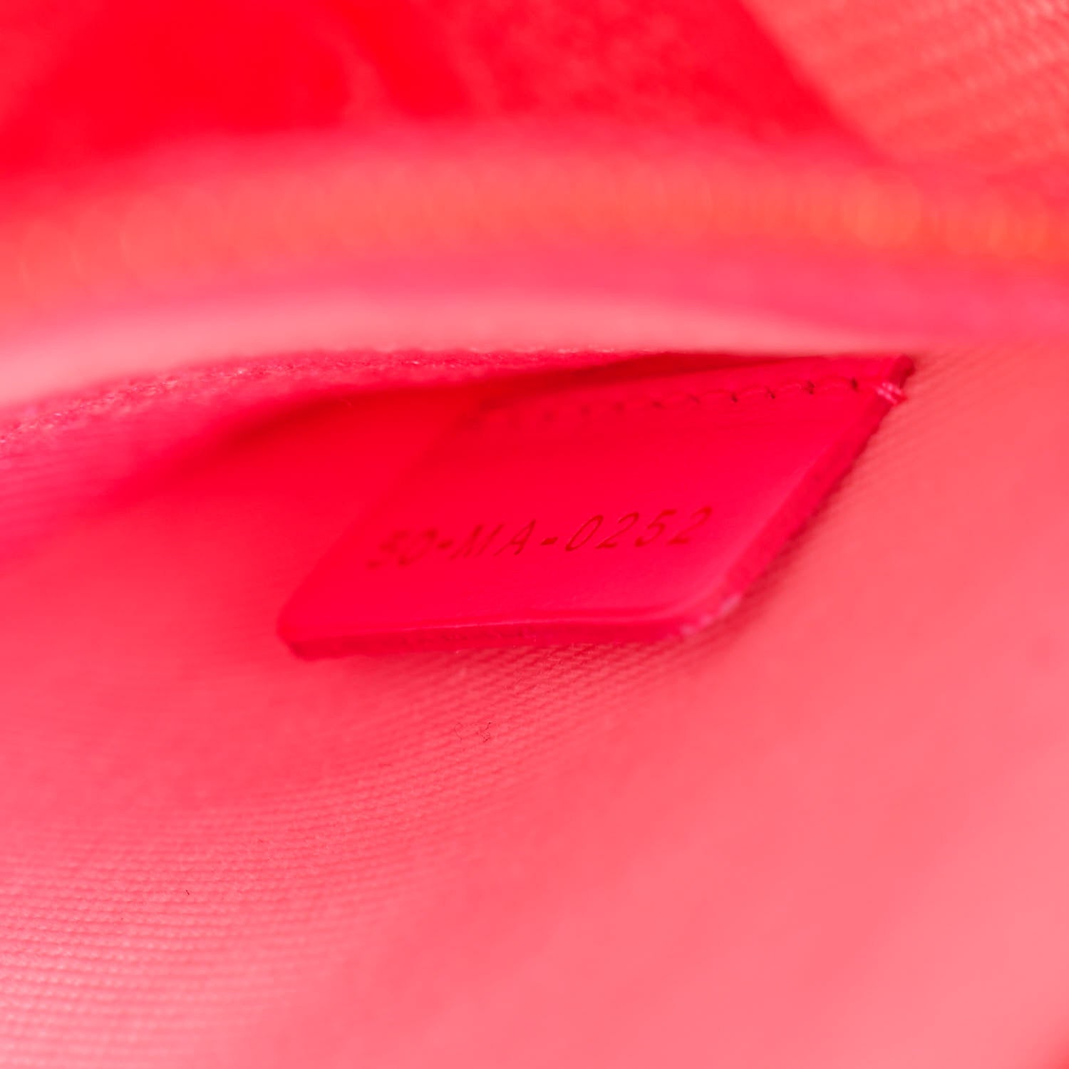 Christian Dior Canvas Toile De Jouy Reverse Embroidered Medium Lady D-Lite Fluorescent Pink 7 of 10