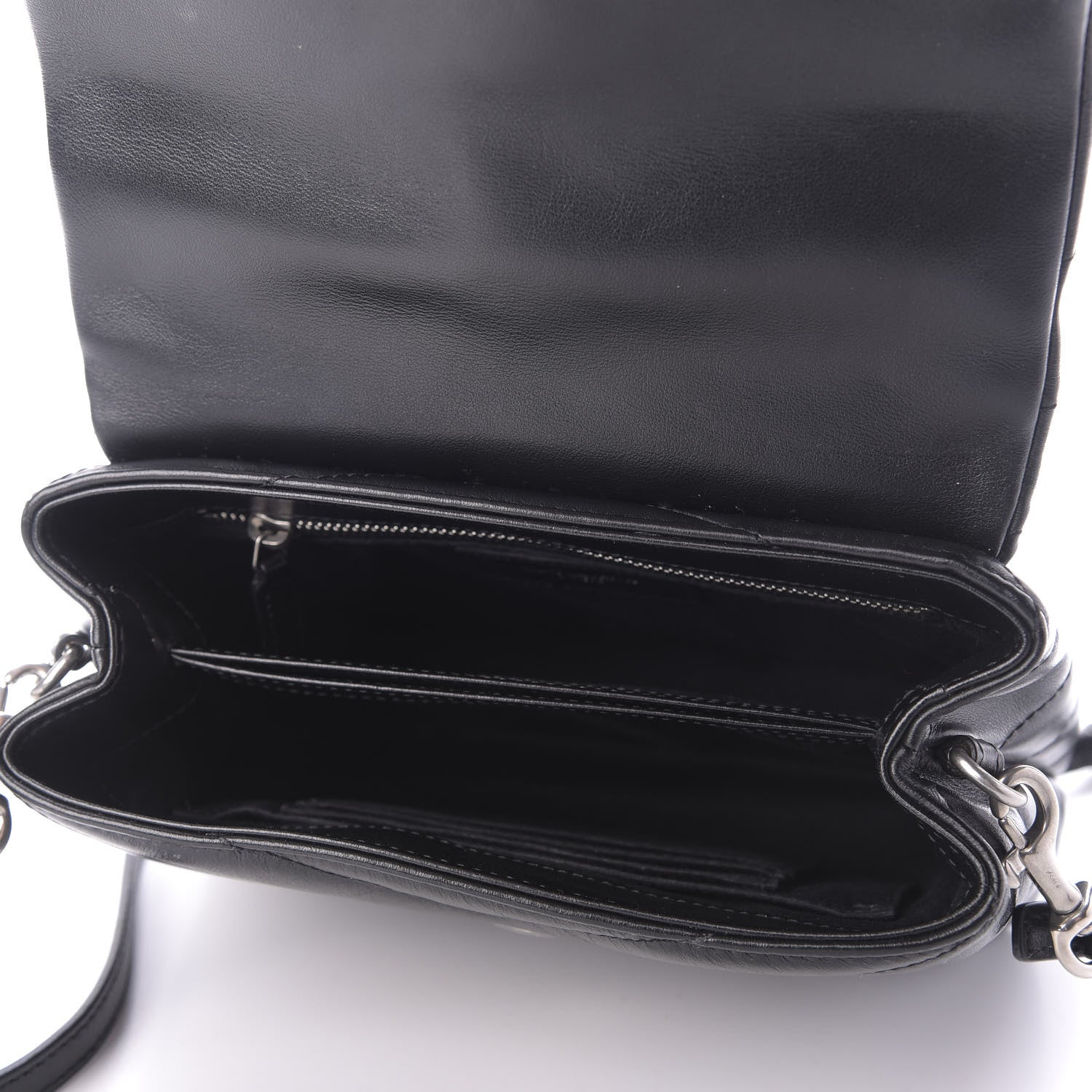 Saint Laurent Calfskin Y Quilted Monogram Toy Loulou Crossbody Bag Black 5 of 10