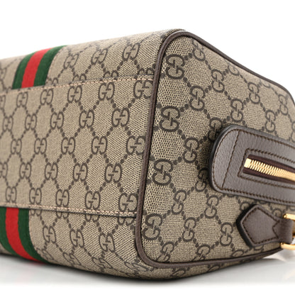 Gucci GG Supreme Monogram Web Small Ophidia Top Handle Bag  Beige Ebony 11 of 15