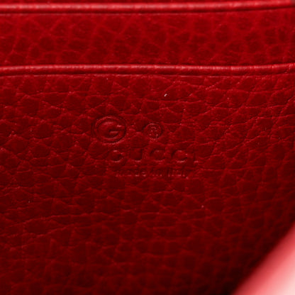 Gucci Dollar Calfskin Interlocking G Chain Wallet Red 6 of 10