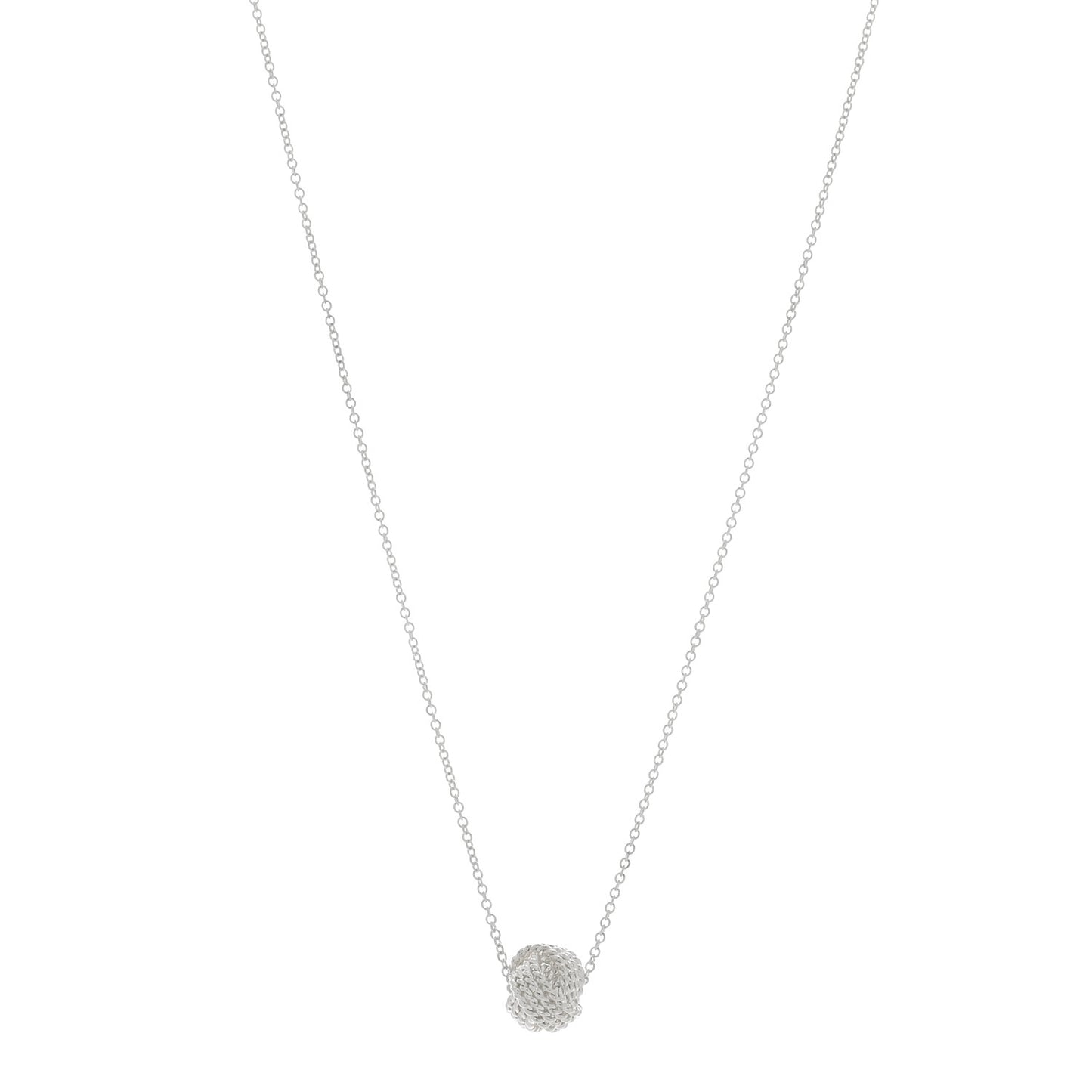 Sterling Silver Twist Knot Pendant Necklace