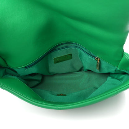 Chanel Lambskin Quilted Large Chanel 19 Flap Green 5 of 10