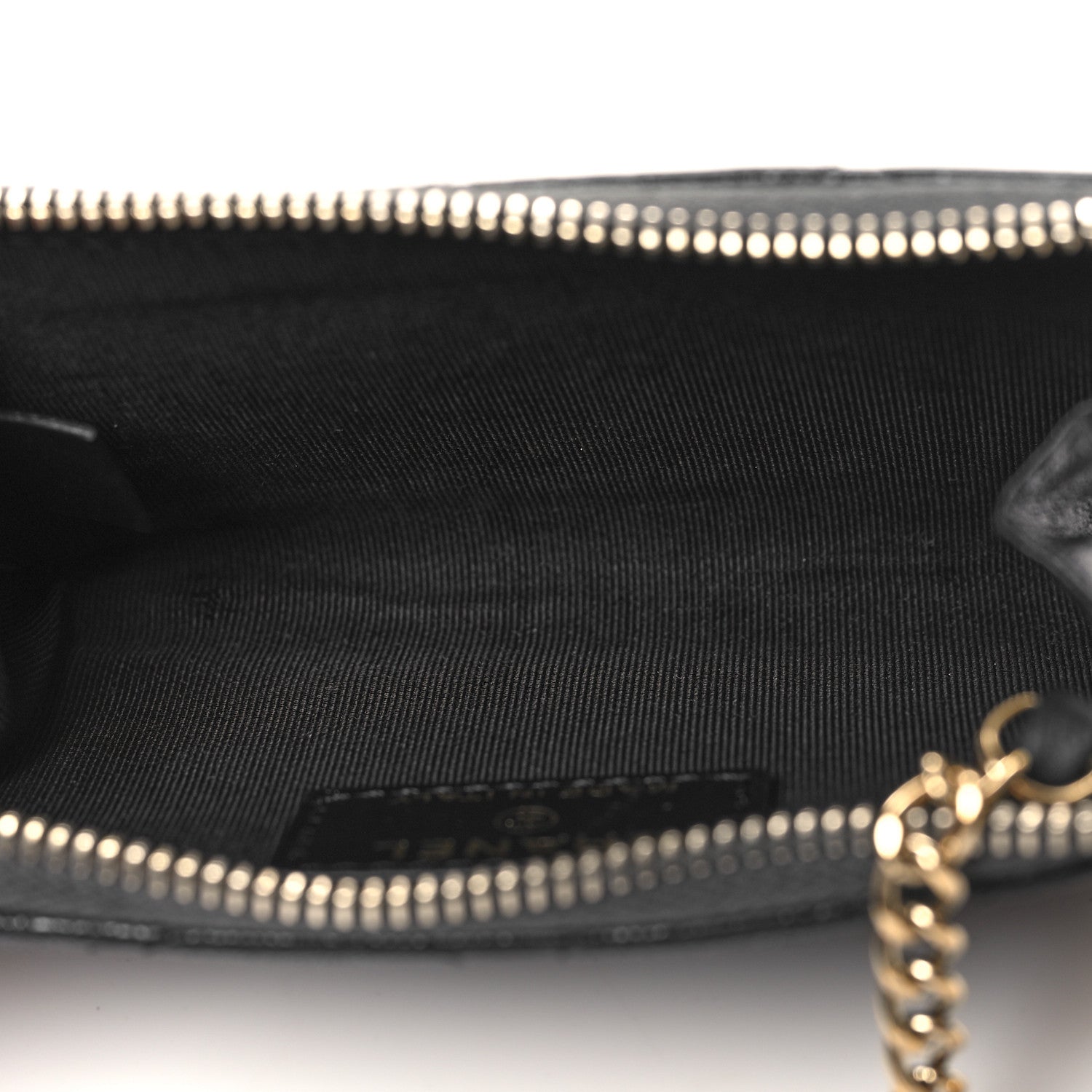 Chanel Iridescent Caviar Quilted Zipped Key Holder Case Black 5 of 8