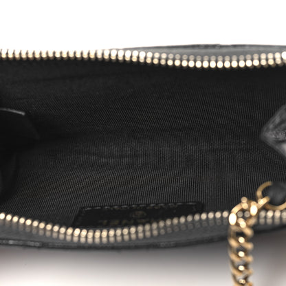 Chanel Iridescent Caviar Quilted Zipped Key Holder Case Black 5 of 8