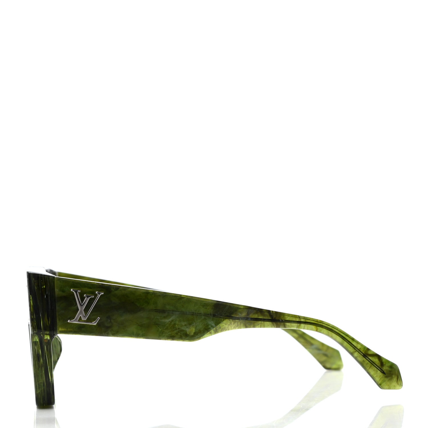 Louis Vuitton Acetate Marble Effect Swarovski Cyclone Sunglasses Z1552W Green 3 of 6