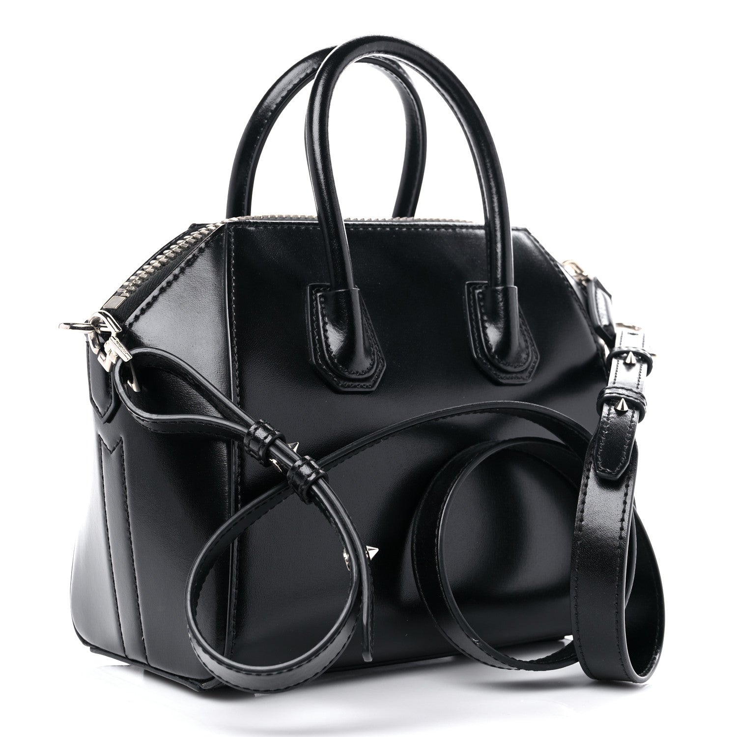 Givenchy Shiny Lord Calfskin Mini Antigona Black 3 of 9