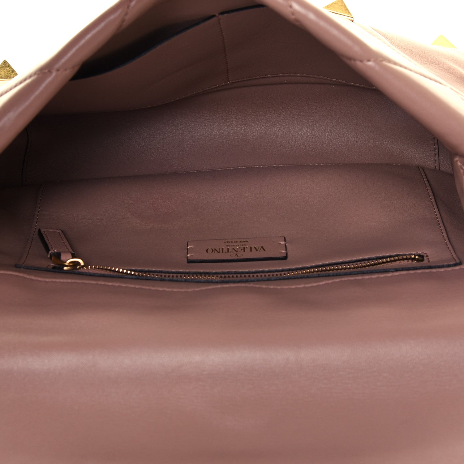 Valentino Garavani Nappa Large Roman Stud Shoulder Bag Rose Cannelle 6 of 14